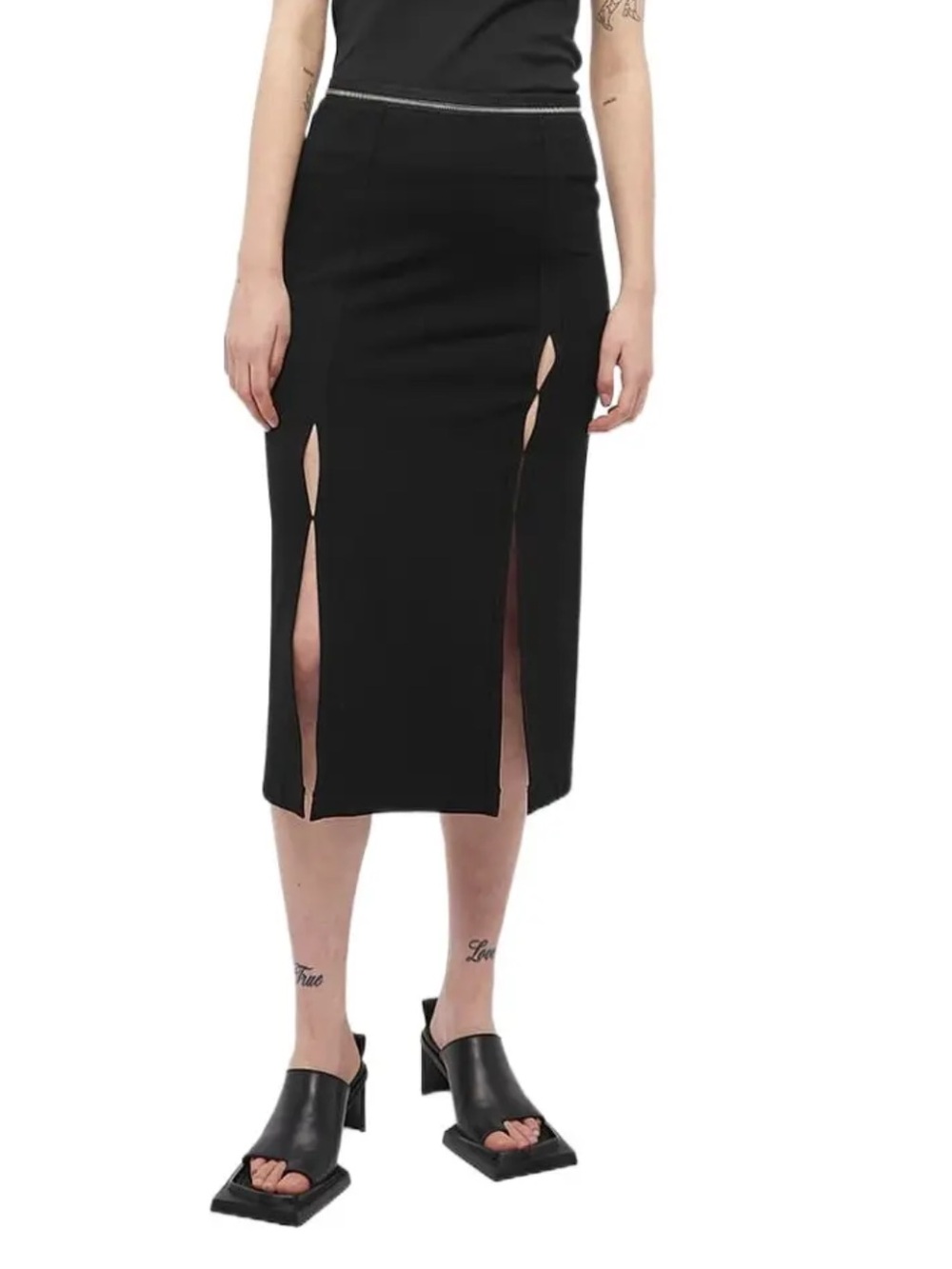 Helmut Lang NWT Midi Skirt waist zipper SMALL - Picture 6 of 6